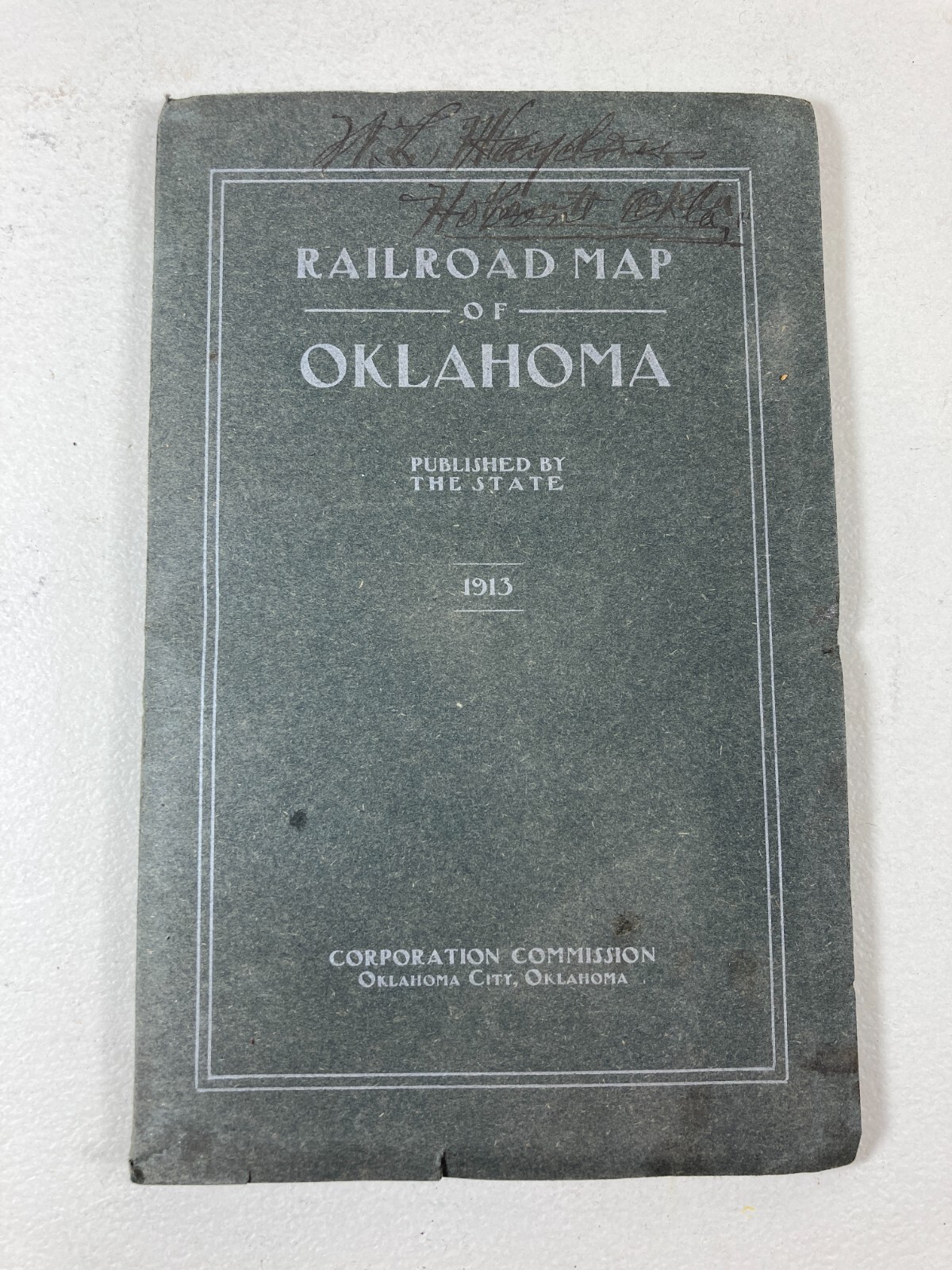 Railroad Map of Oklahoma by Corporation Commission of Oklahoma 1913