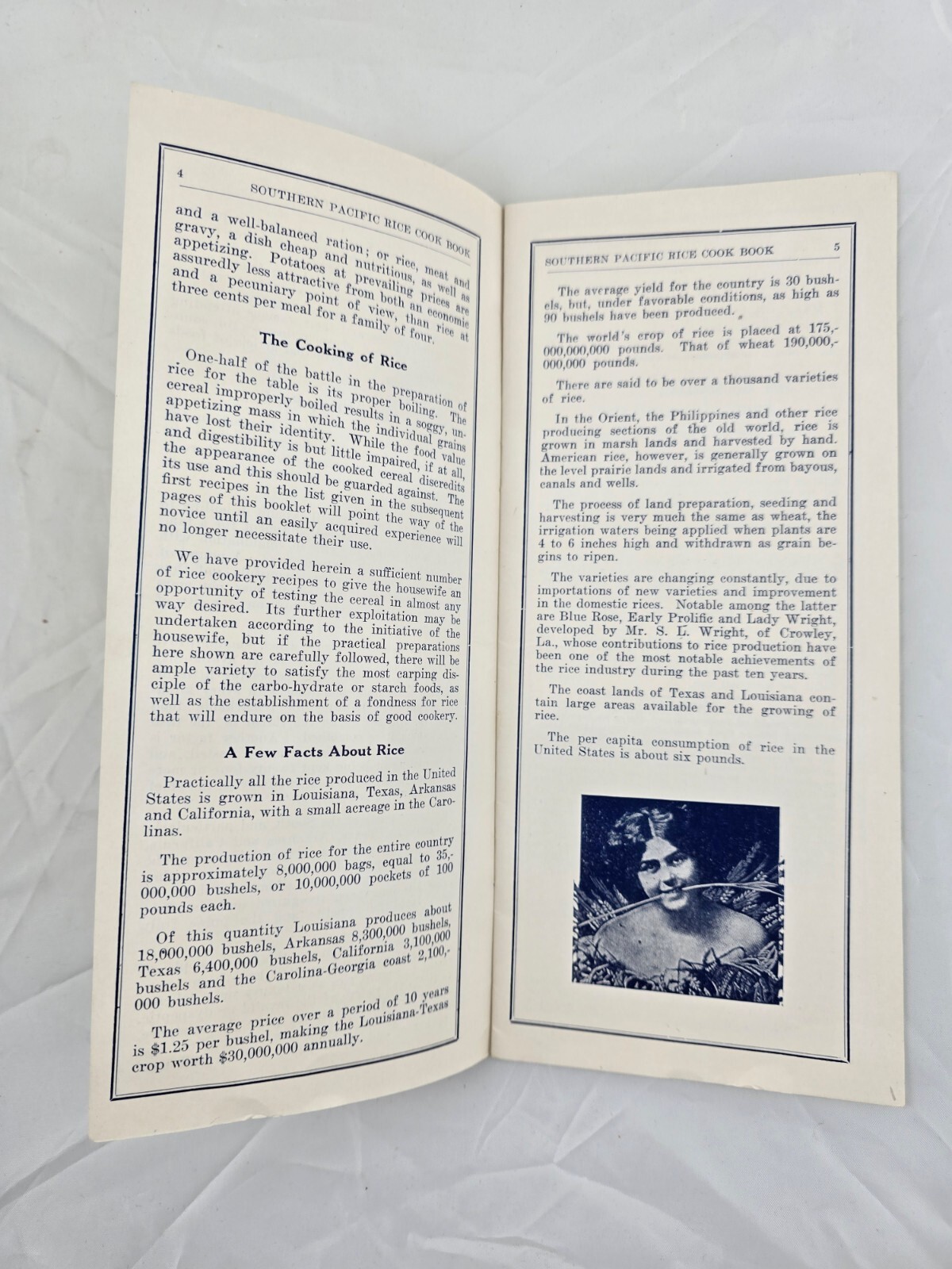 1928 Southern Pacific “Rice: A Hundred Ways to Prepare It” ~Map of connections~