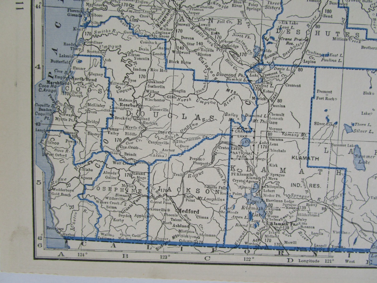 OR 1931 OREGON RAILROAD Map. VALLEY & SILETZ RR, CARLTON & COAST RR, UP, SP