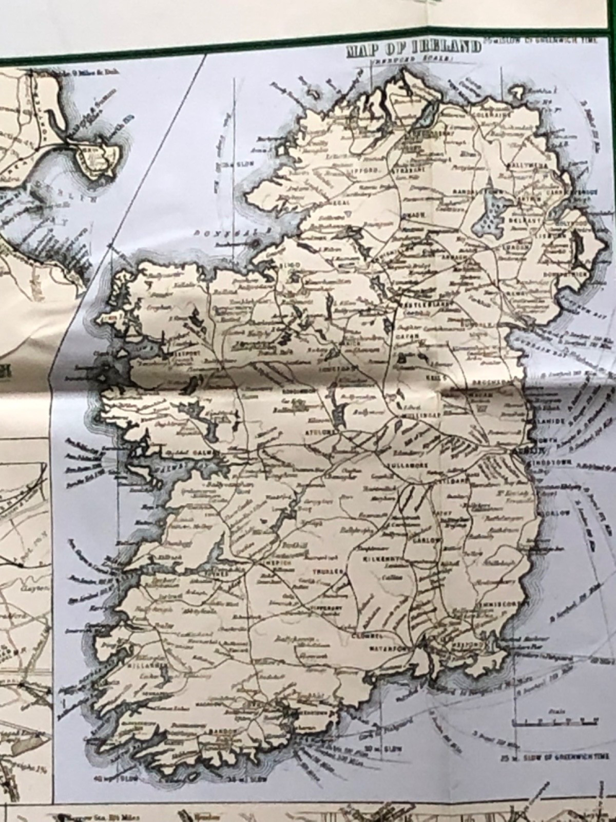 Reproduction (2004) of Bradshaw’s 1907 railway map, Great Britain and Ireland