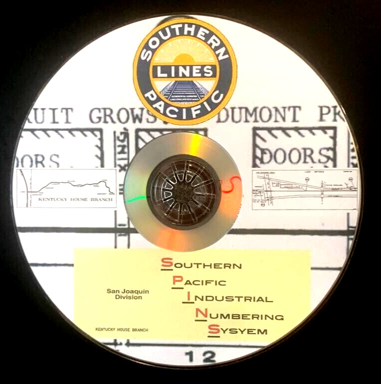 Southern Pacific RR 1976 Kentucky House Branch SPINS PDF pages on DVD