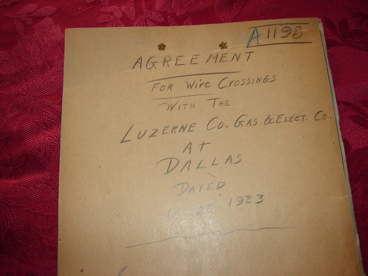 LVRR – Luzerne Co. Gas & Electric Line Crossing at Dallas, Pa 1923