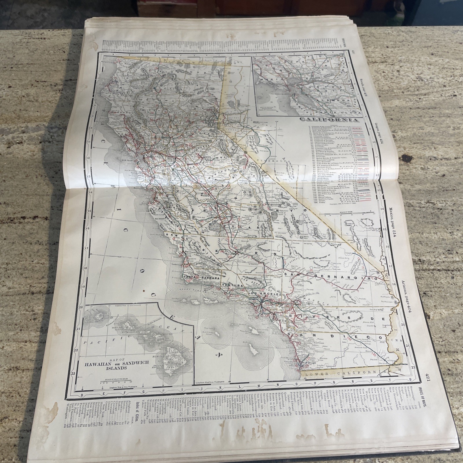 1902 Cram’s Standard American Railway System Atlas of the World Maps Railroad