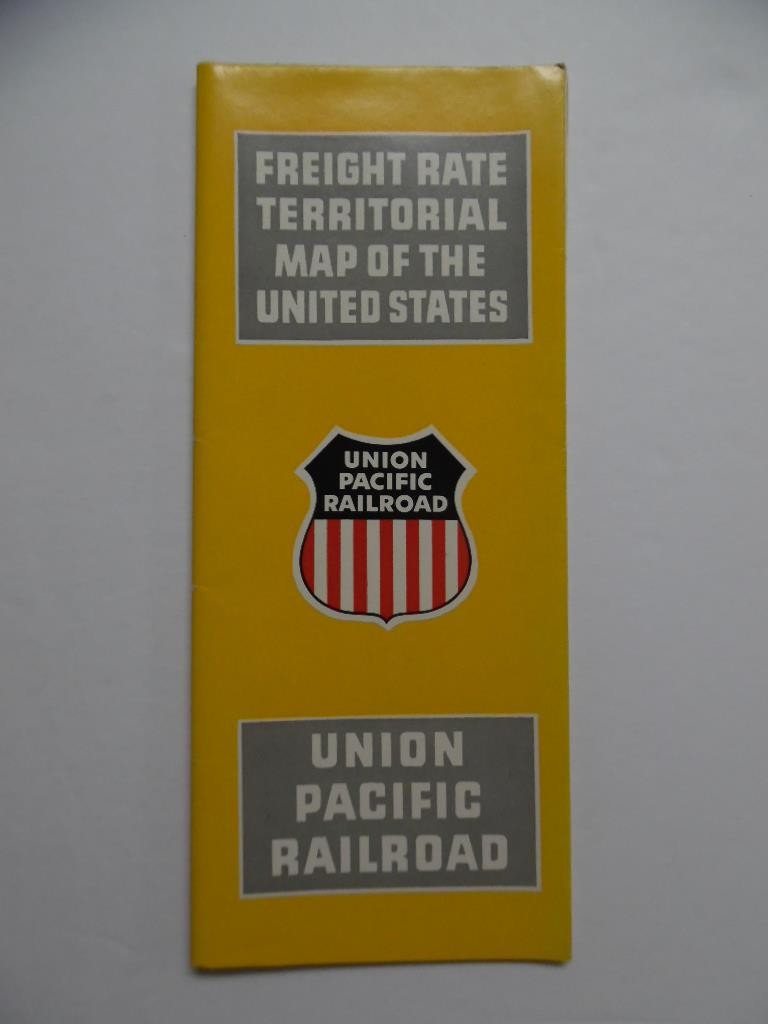 1952 to 1956 UNION PACIFIC RAILROAD USA MAP LOT of 3 Freight Rate More Vintage