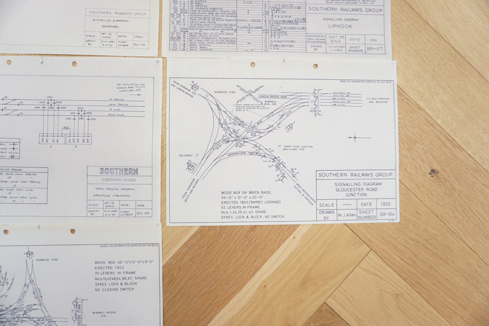1960s Reprint Railway Track Plan Map Southern Region x10 Ref B