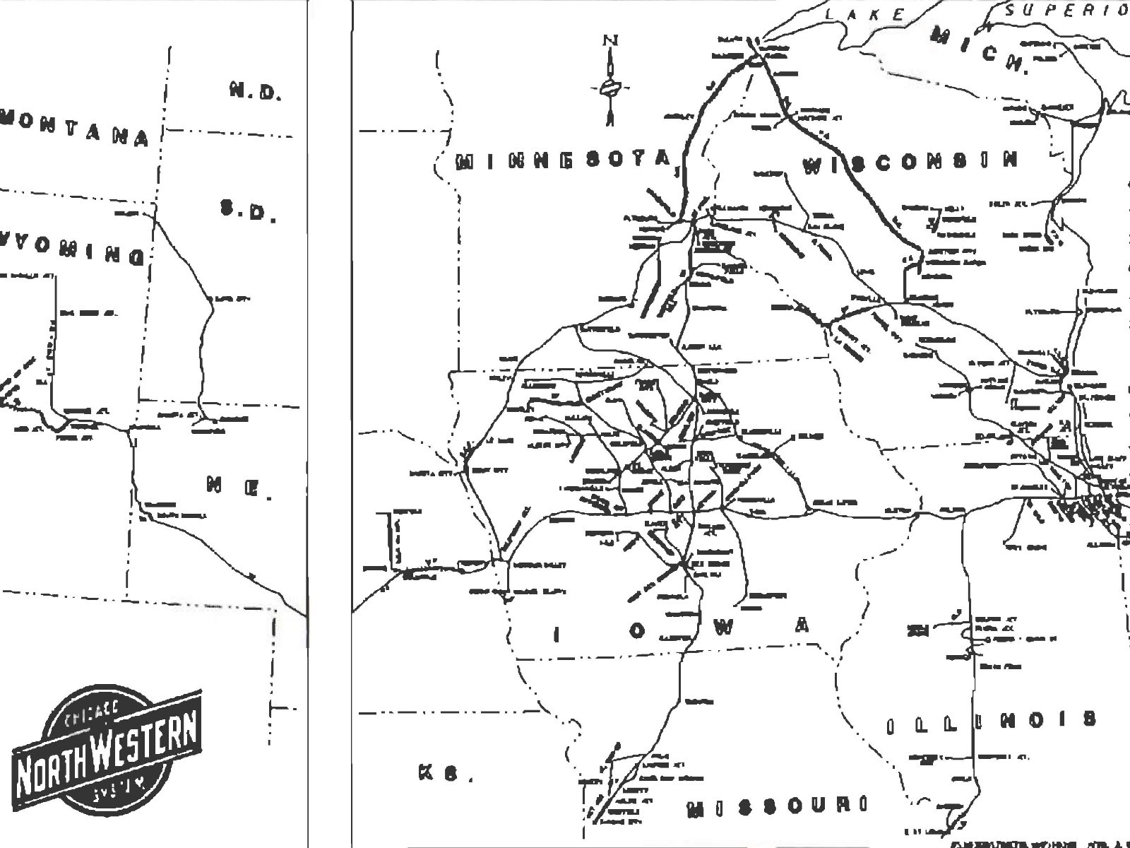 Chicago & Northwestern RR 1995 Western Coal Line Track Chart PDF Pages on DVD