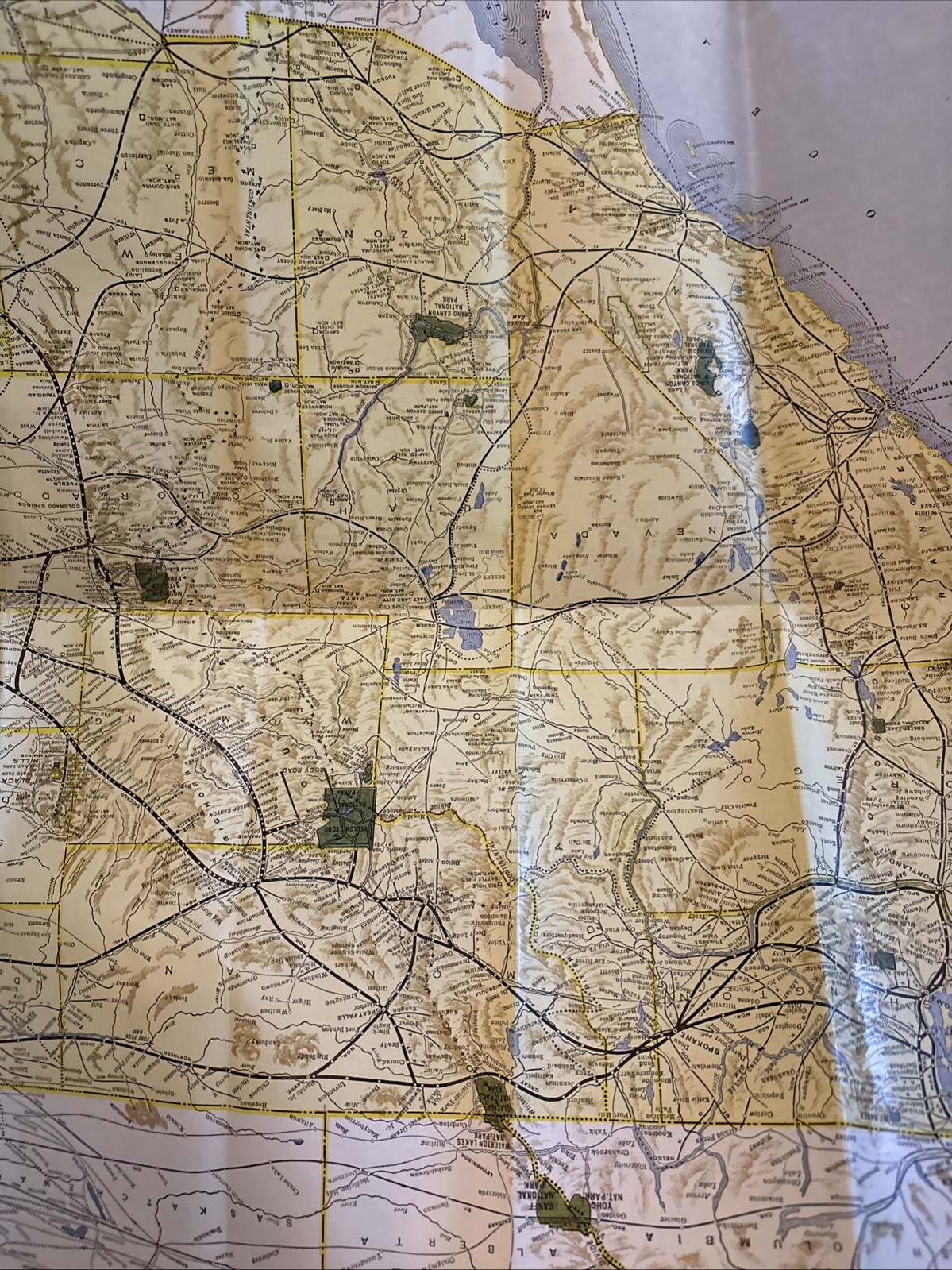 Burlington Route United States VTG Map & Vacation Guide Way of the Zephyrs 1950s