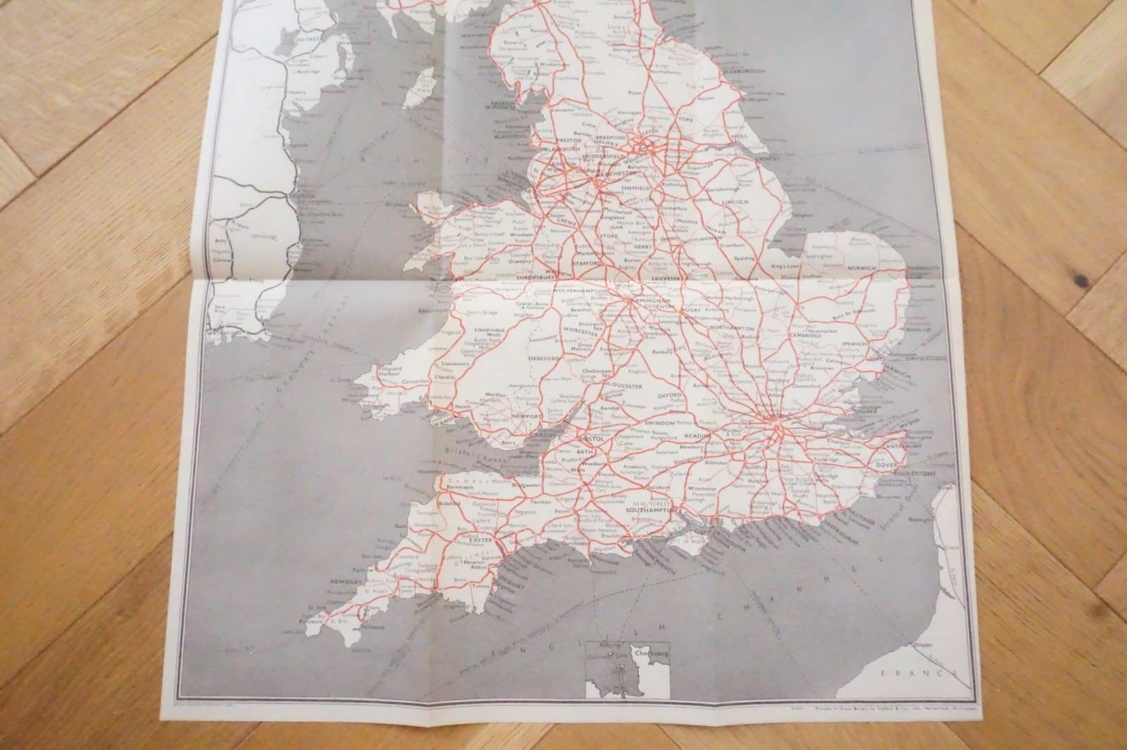 1960 British Rail North Eastern Region Passenger Network Railway Map VGC