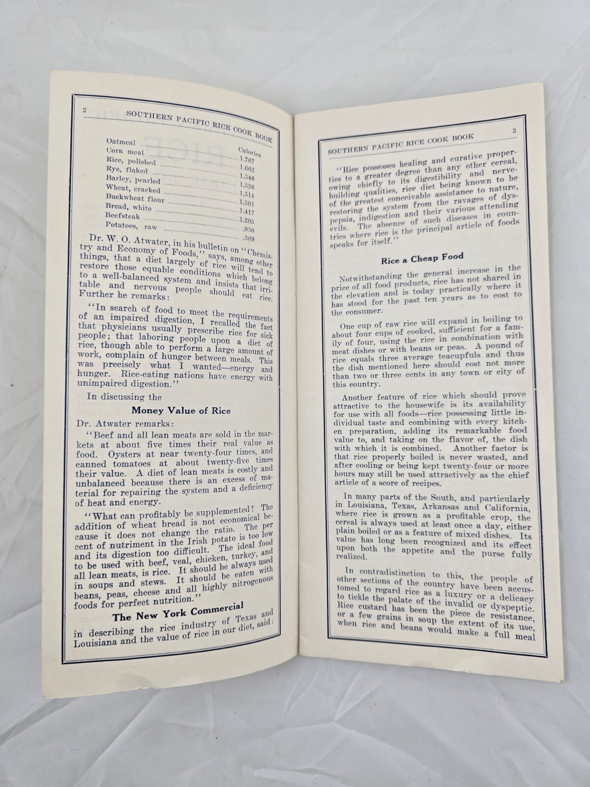 1928 Southern Pacific “Rice: A Hundred Ways to Prepare It” ~Map of connections~