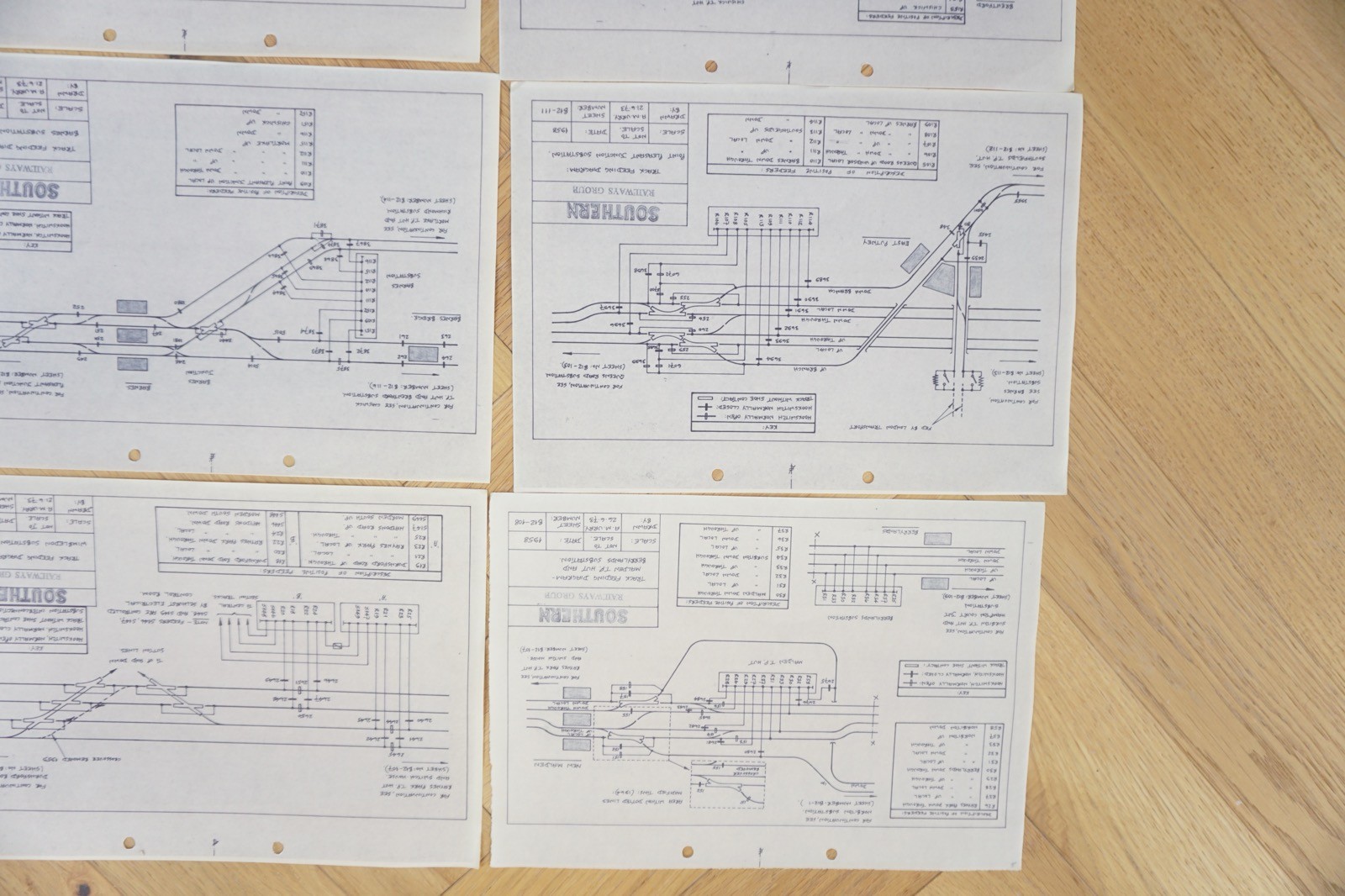 1960s Reprint Railway Track Plan Map Southern Region x9 Ref C