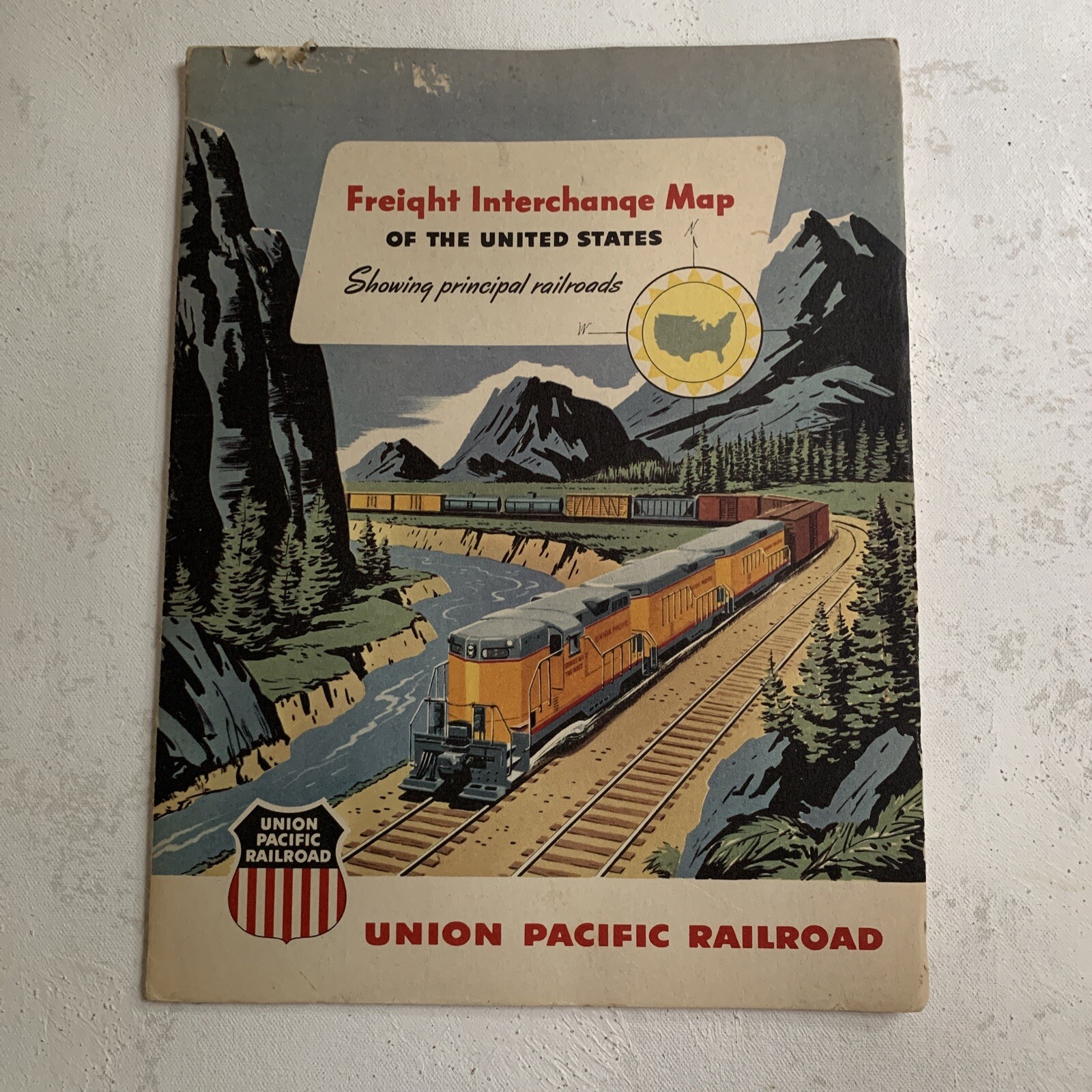 Map Freight Interchange Map of the United States Showing Principal Railroads UP