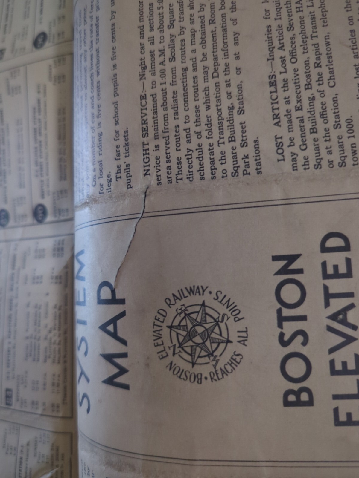 Boston Elevated Railway System Map Booklet 1936