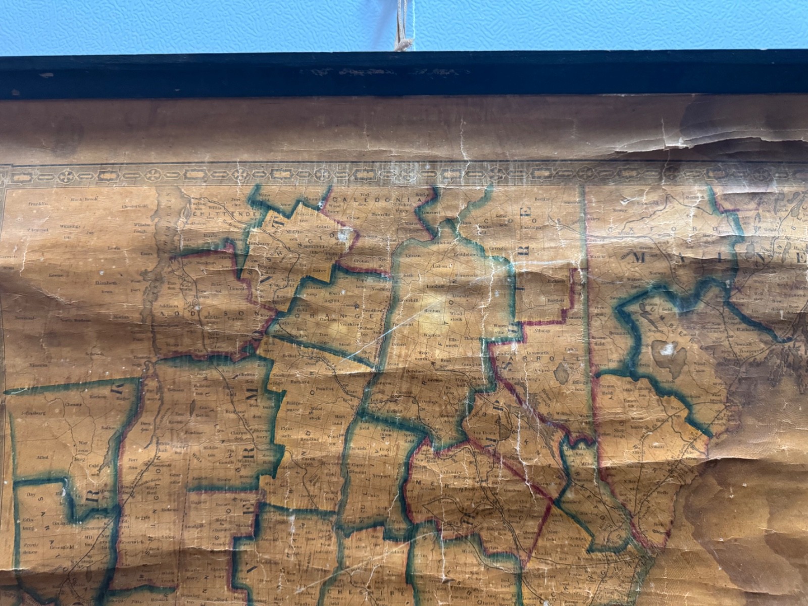 New England and Western NY Railroad Map 1849 by F. H. Goldthwait