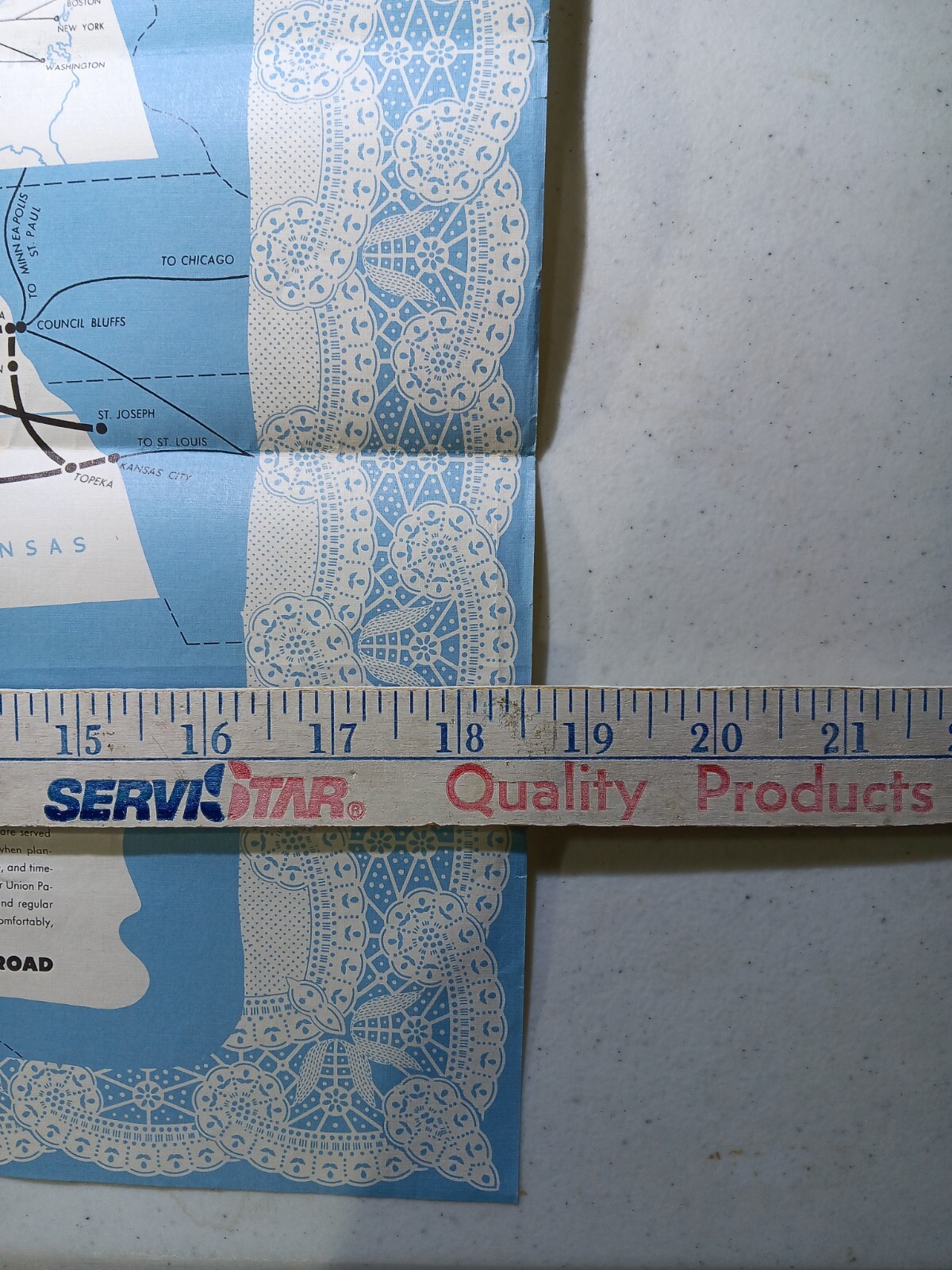 Original Vintage Union Pacific West Line Map Poster Railroad Train UPRR