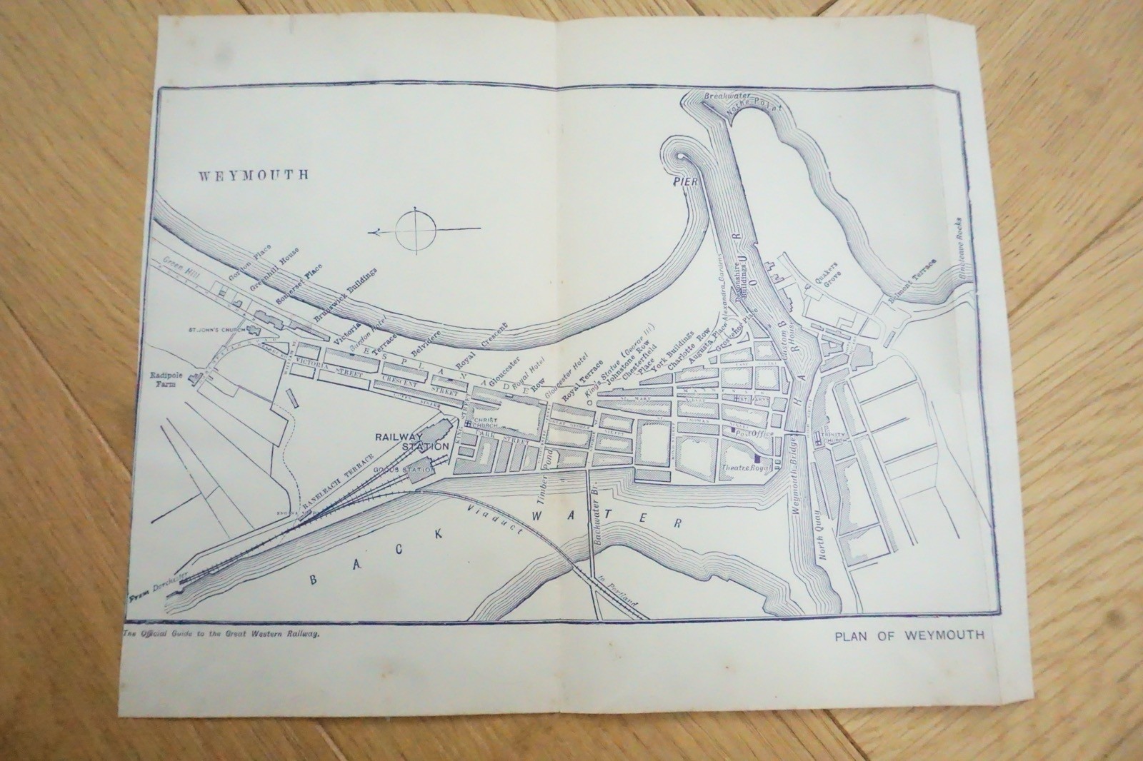1913 GWR Weymouth Original Railway Map