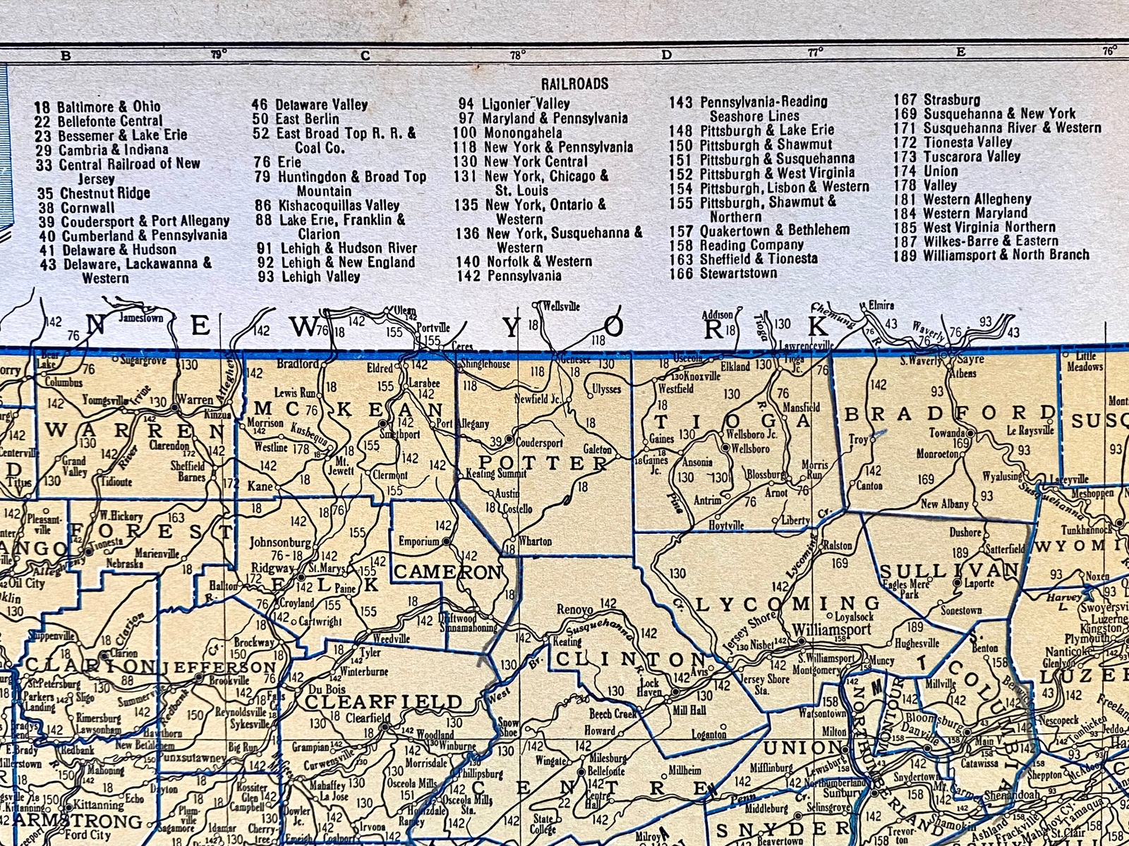 SOUTH CAROLINA & PENNSYLVANIA 1935 County & Railroad Maps. Hammond & Co. 9×12″