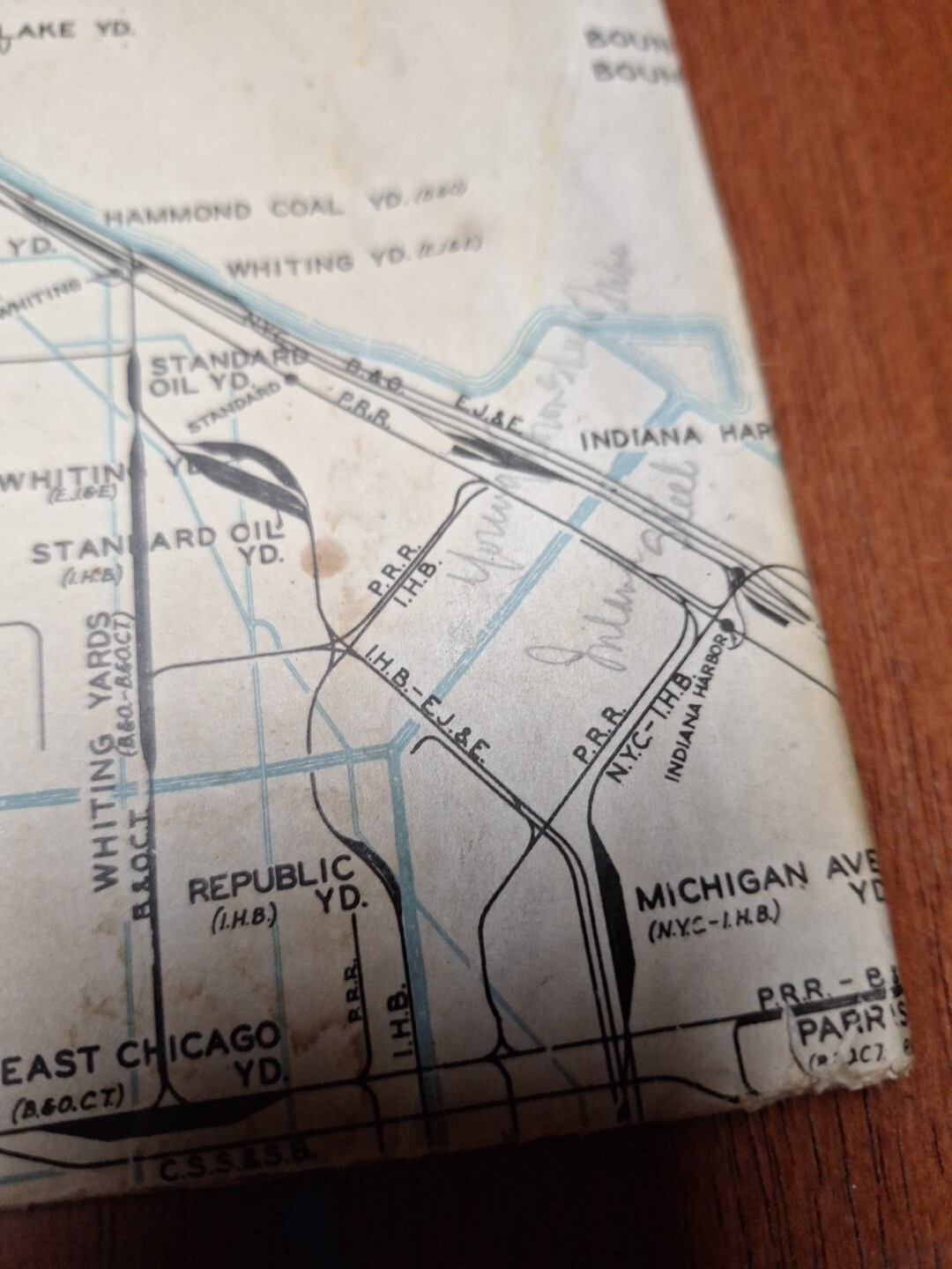 HTF 1935 Official Chicago Switching Committee Railroad Terminal District Map