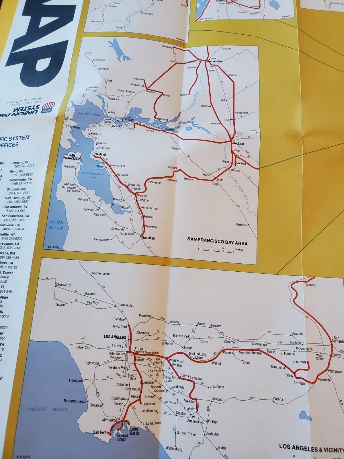 UNION PACIFIC SYSTEM MAP – 3/1984