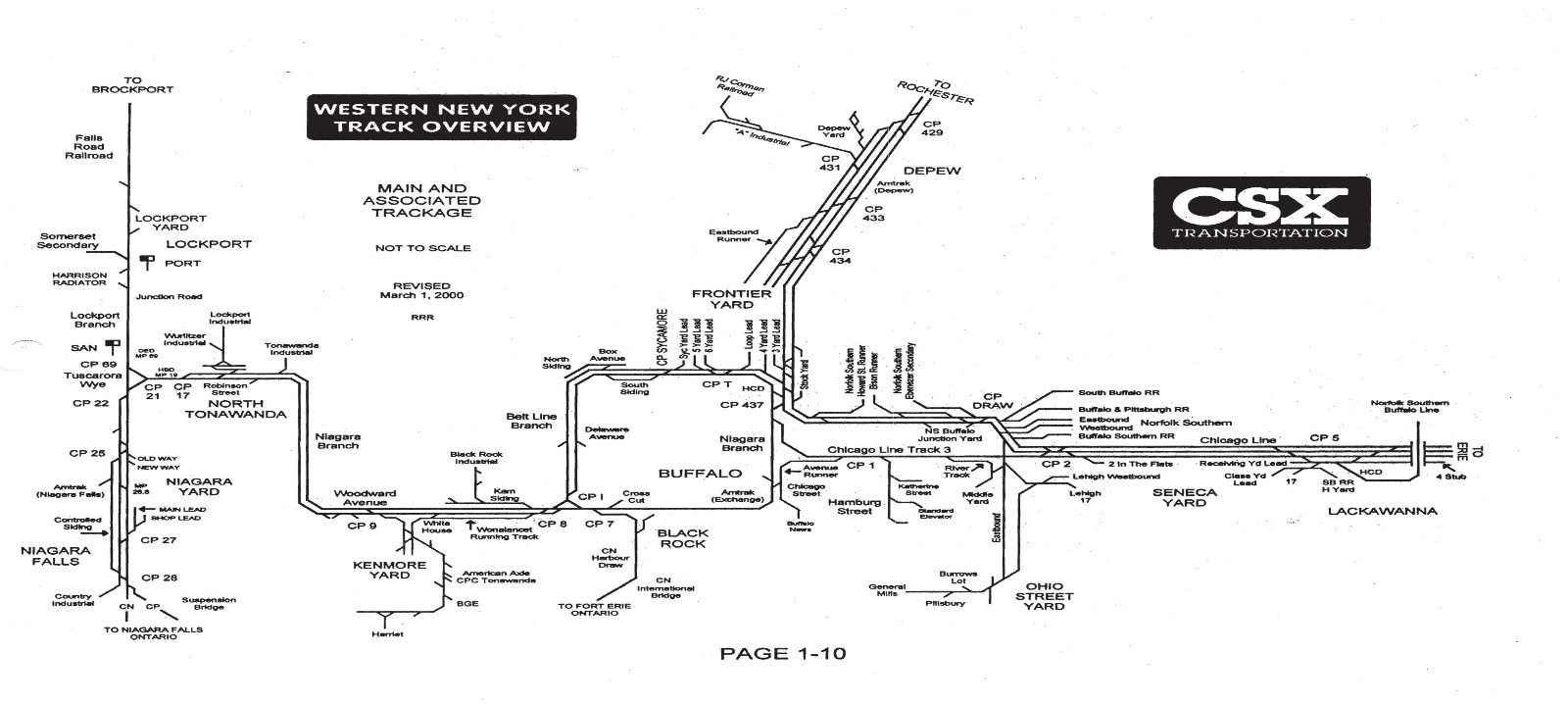 CSX Railroad 2000 Buffalo Terminal Track Diagrams & Information PDF Pages on DVD