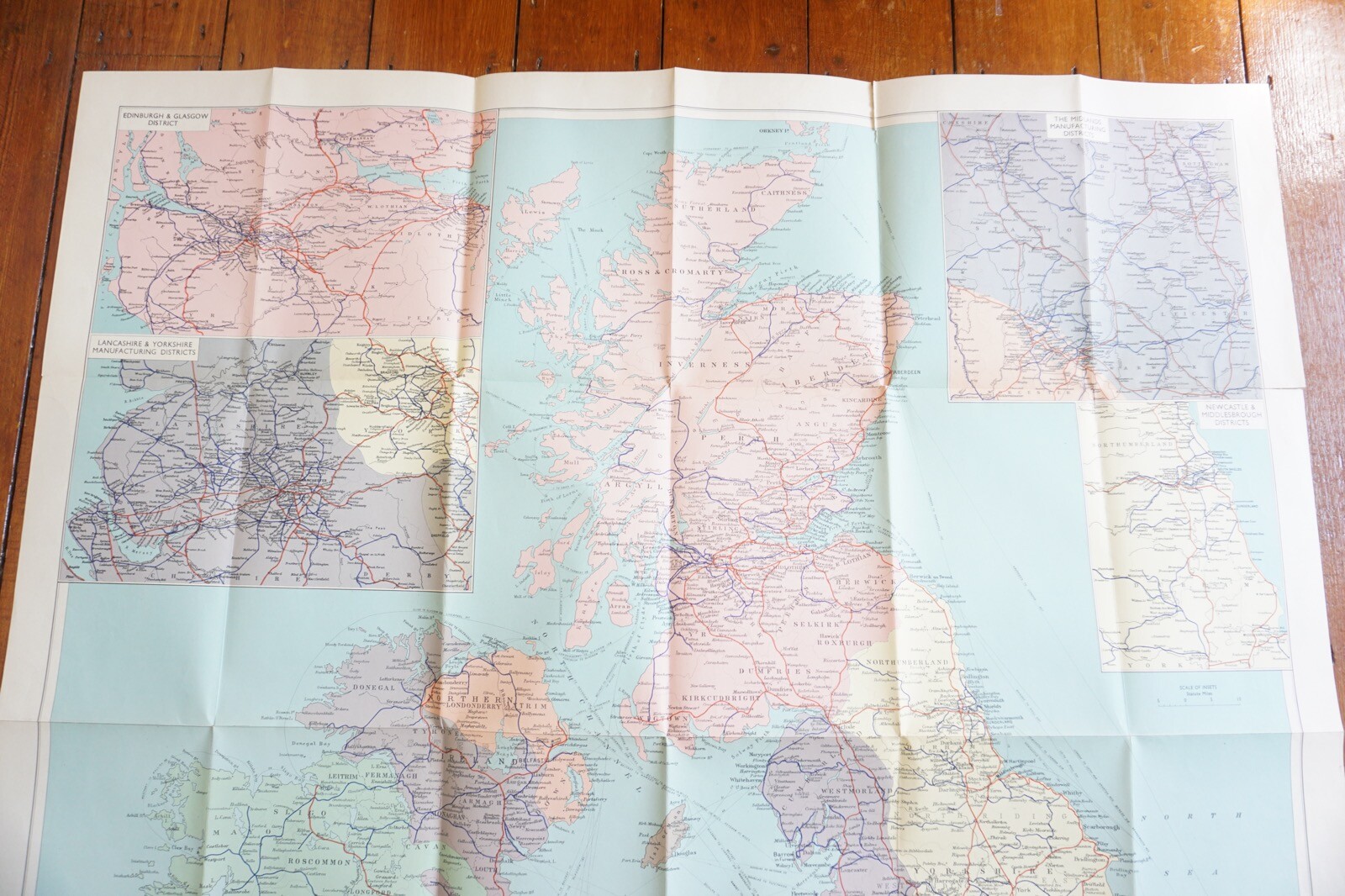 1952 Philips Railway Map of the British Isles