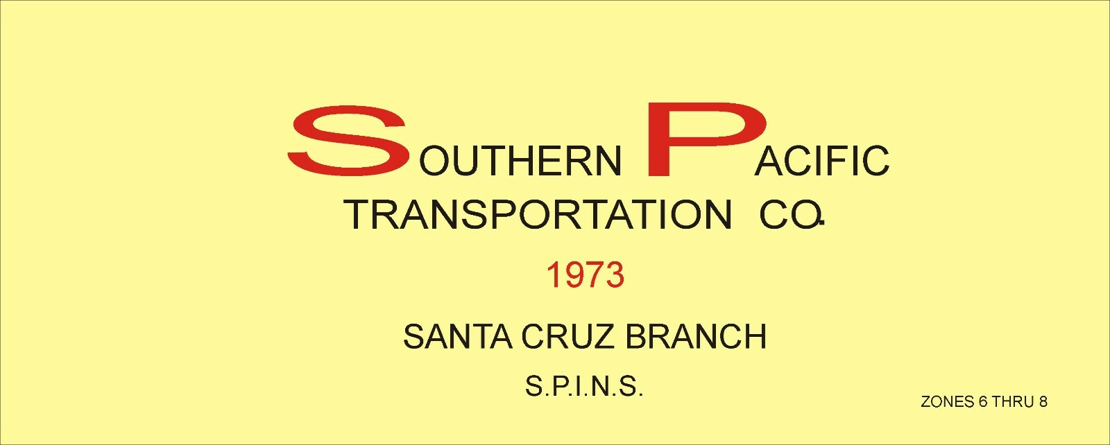 Southern Pacific RR 1973 Santa Cruz Branch S.P.I.N.S. PDF pages on DVD