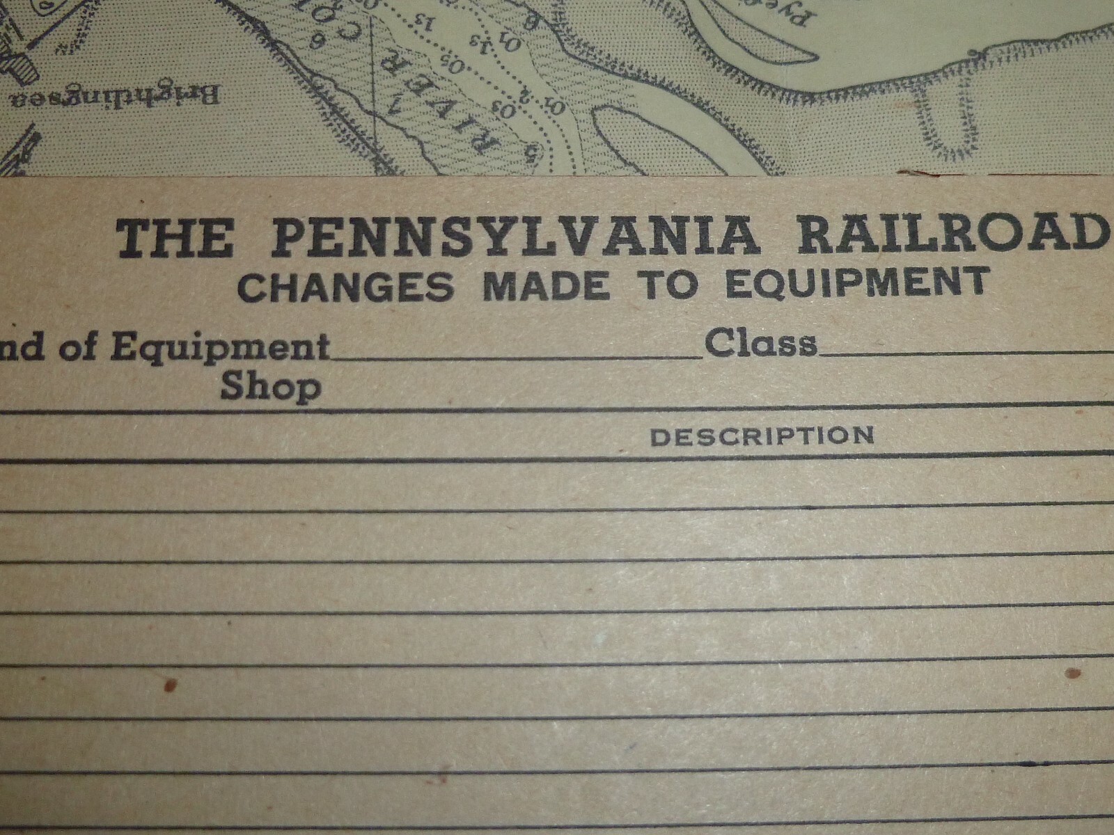 3 x Original Unused THE PENNSYLVANIA RAILROAD Changes to Equipment Docs c.1960’s
