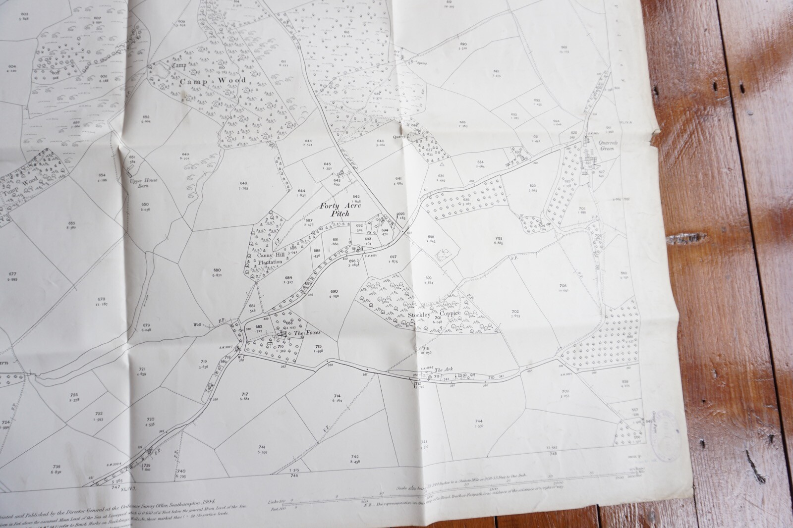 1904 1922 Abbey Dore Forty Acre Pitch Herford GWR Great Western OS Railway Map