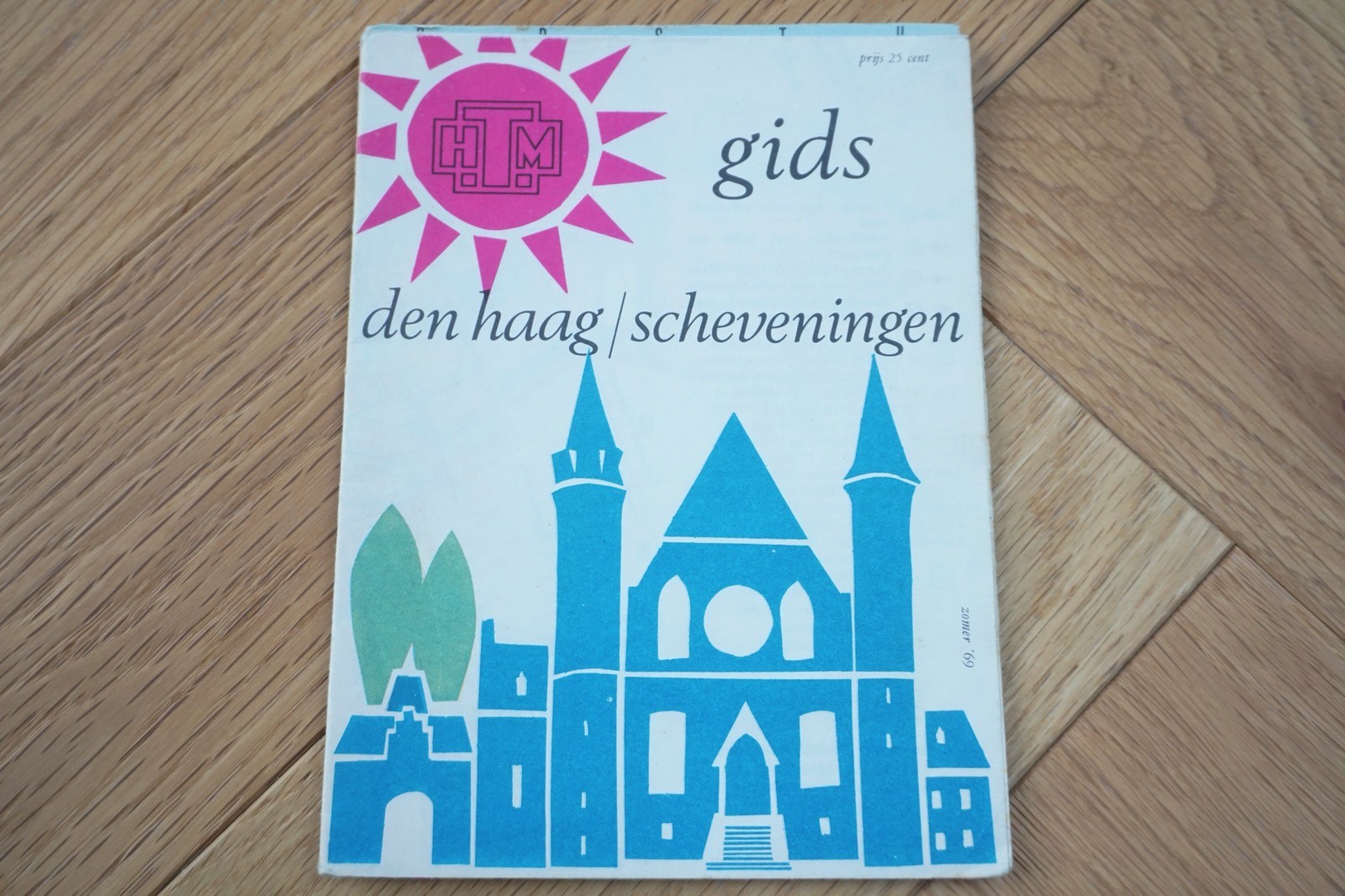 1969 HTM Gids Netherlands Railway Bus Tram Route Map