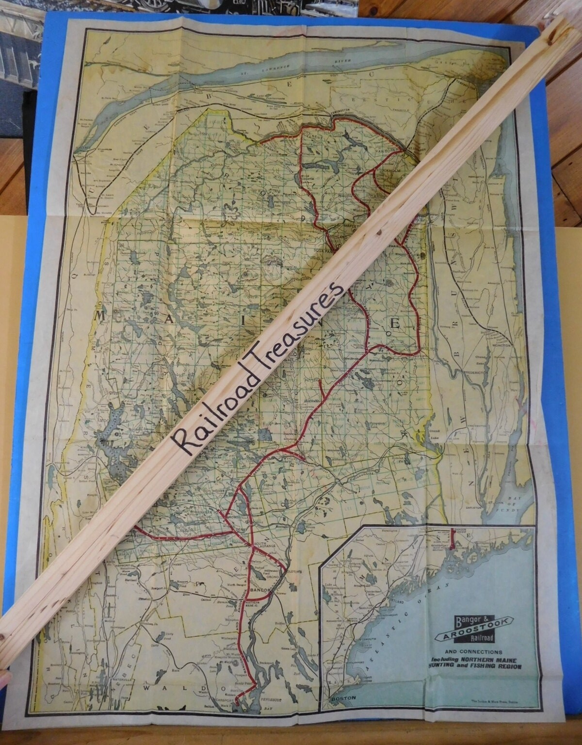 Map Bangor & Aroostook Railroad Company 1931?
