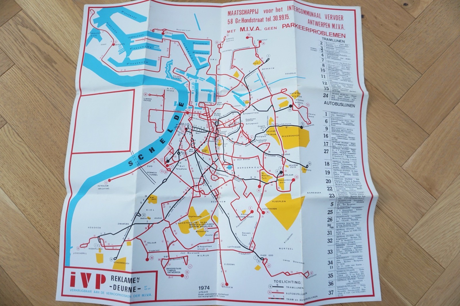 c1970s IVP Netherlands Railway Bus Tram Route Map