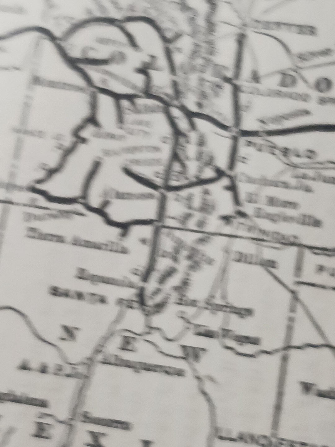 1905 Train Route Map MISSOURI PACIFIC RAILWAY Rio Grande Great Northern Railroad