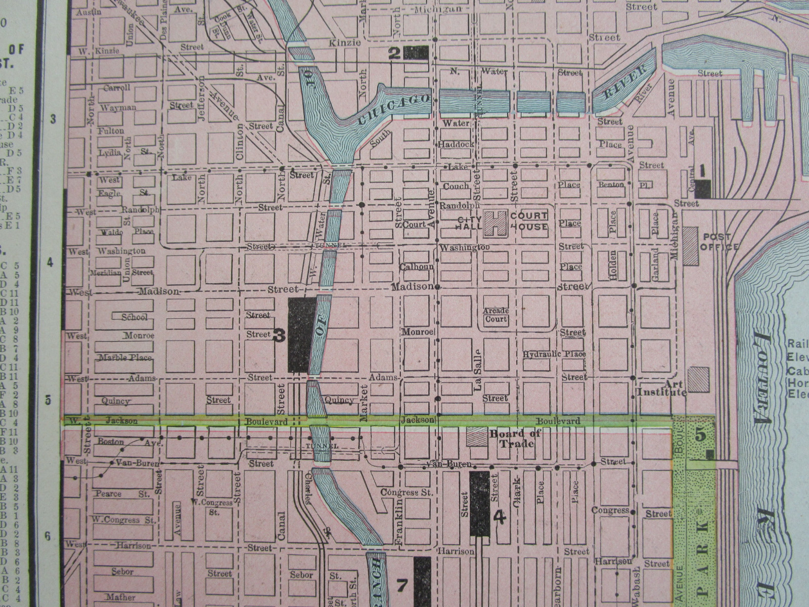 IL 1905 DATED CHICAGO Map McNally RAILROAD DEPOTS STREET LINES or ILLINOIS State