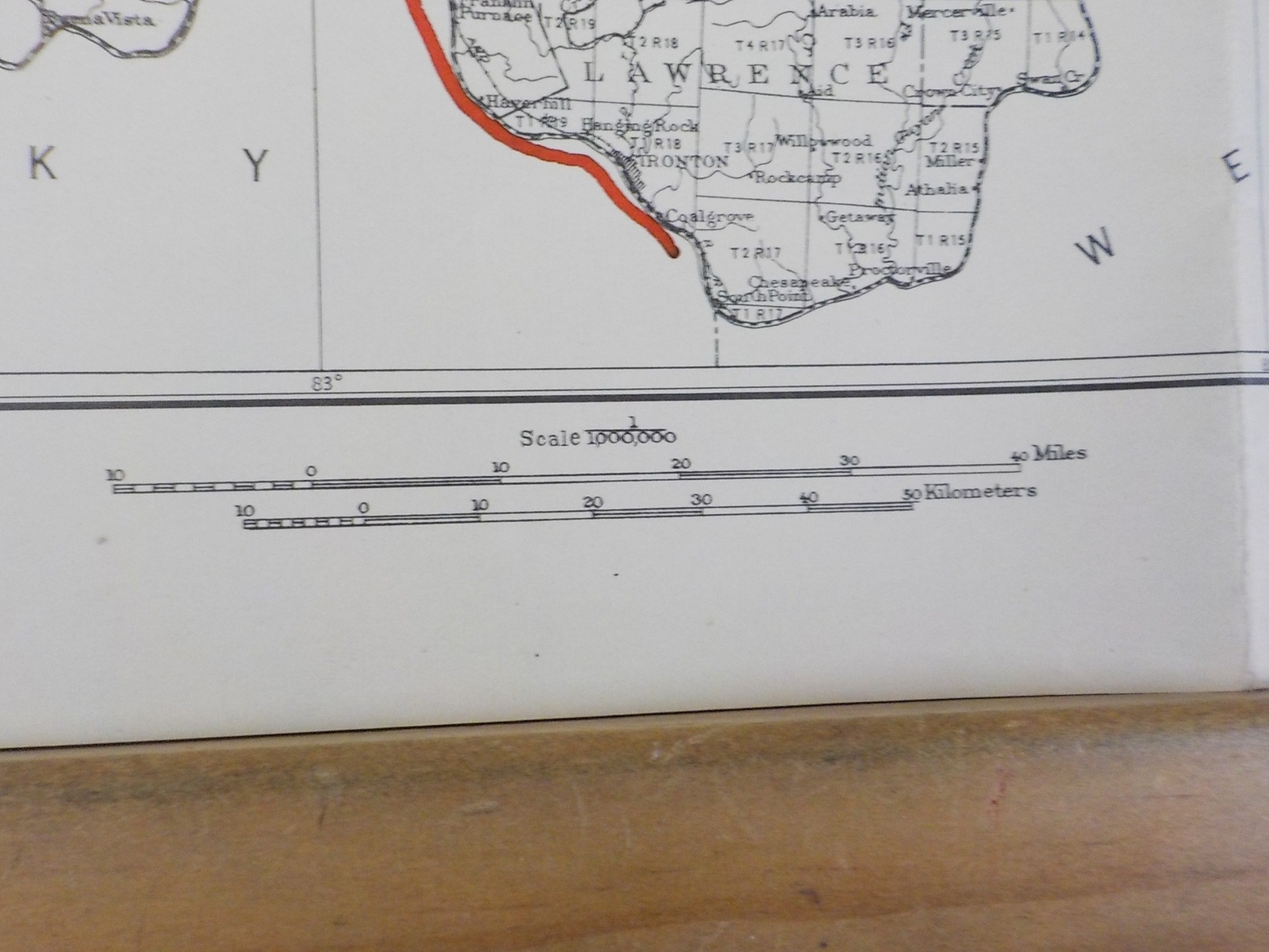 Map Baltimore & Ohio and Chesapeake & Ohio i1916 edition Reprinted 1944 Folded
