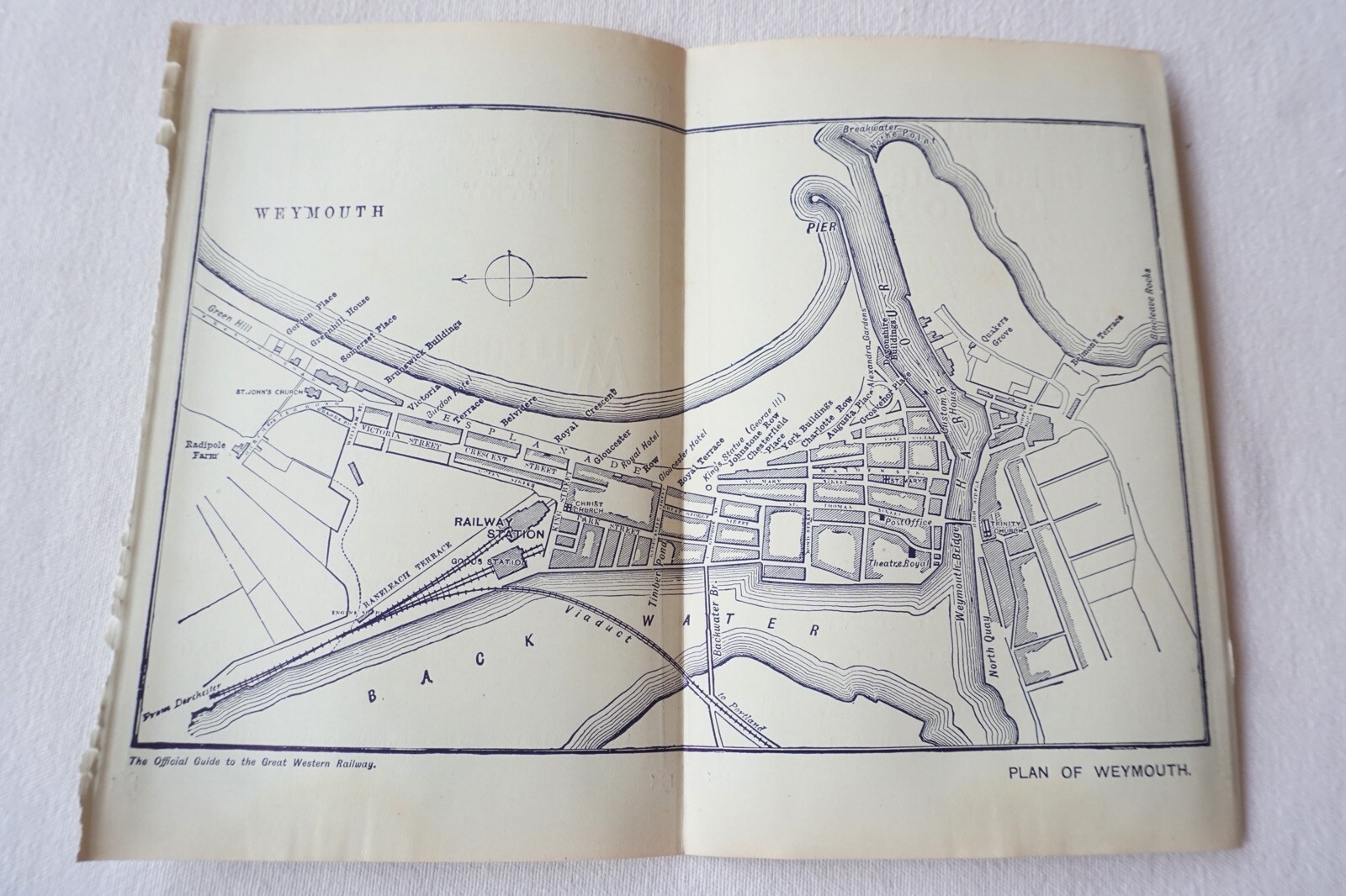 1912 GWR Weymouth Original Railway Map