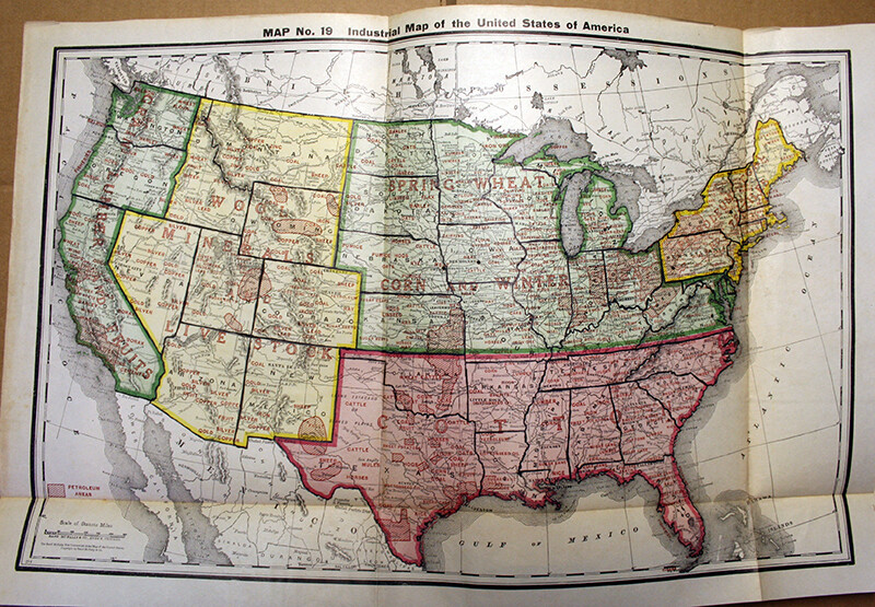 1921 ATLAS OF RAILWAY TRAFFIC MAPS by CHARLES WYMOND – LASALLE EXTENSION UNIV.