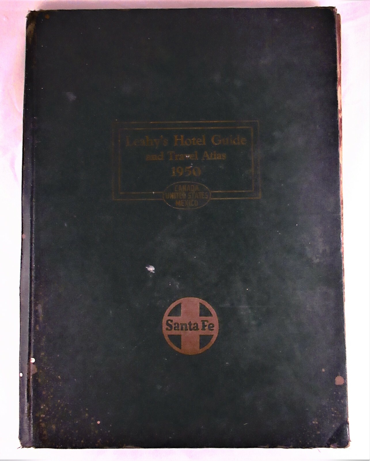 1950 Leahy Hotel Guide Travel Atlas Santa Fe Railrod Canada United States Mexico