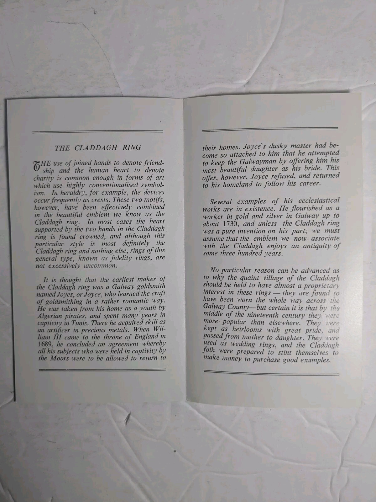 1960 Advertising Brochure For Stephen Faller Ltd Irish Art Jewely Galway Ireland