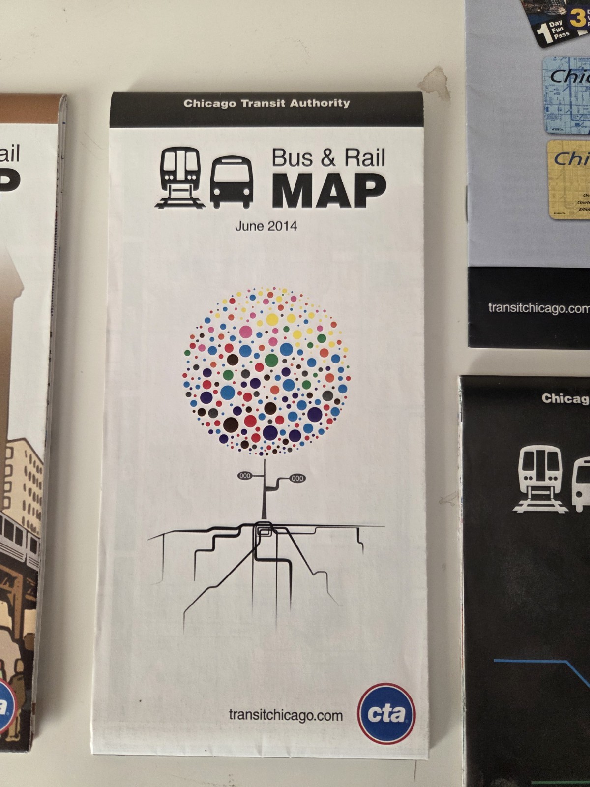 Chicago Transit Authority (CTA) Bus & Rail Maps 2012, 13, 14, 15 +CTA Fares 2013