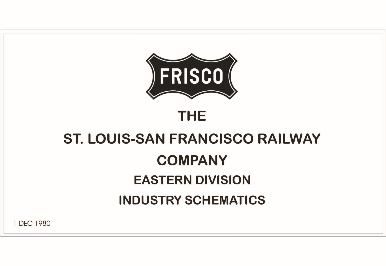 St Louis San Francisco Frisco Eastern Div Industry Track Schematics Pages on DVD