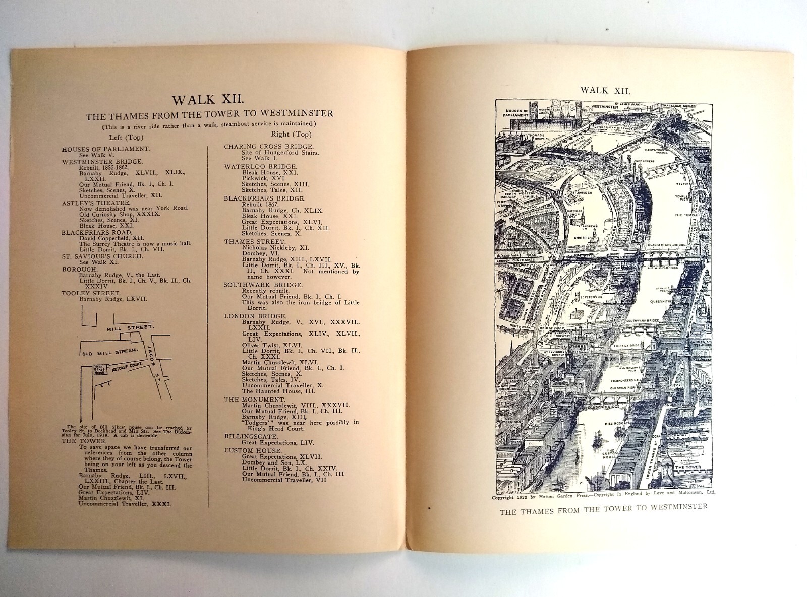 1923 A Dickens Atlas Hopkins and Read by The Hatton Garden Press with Maps