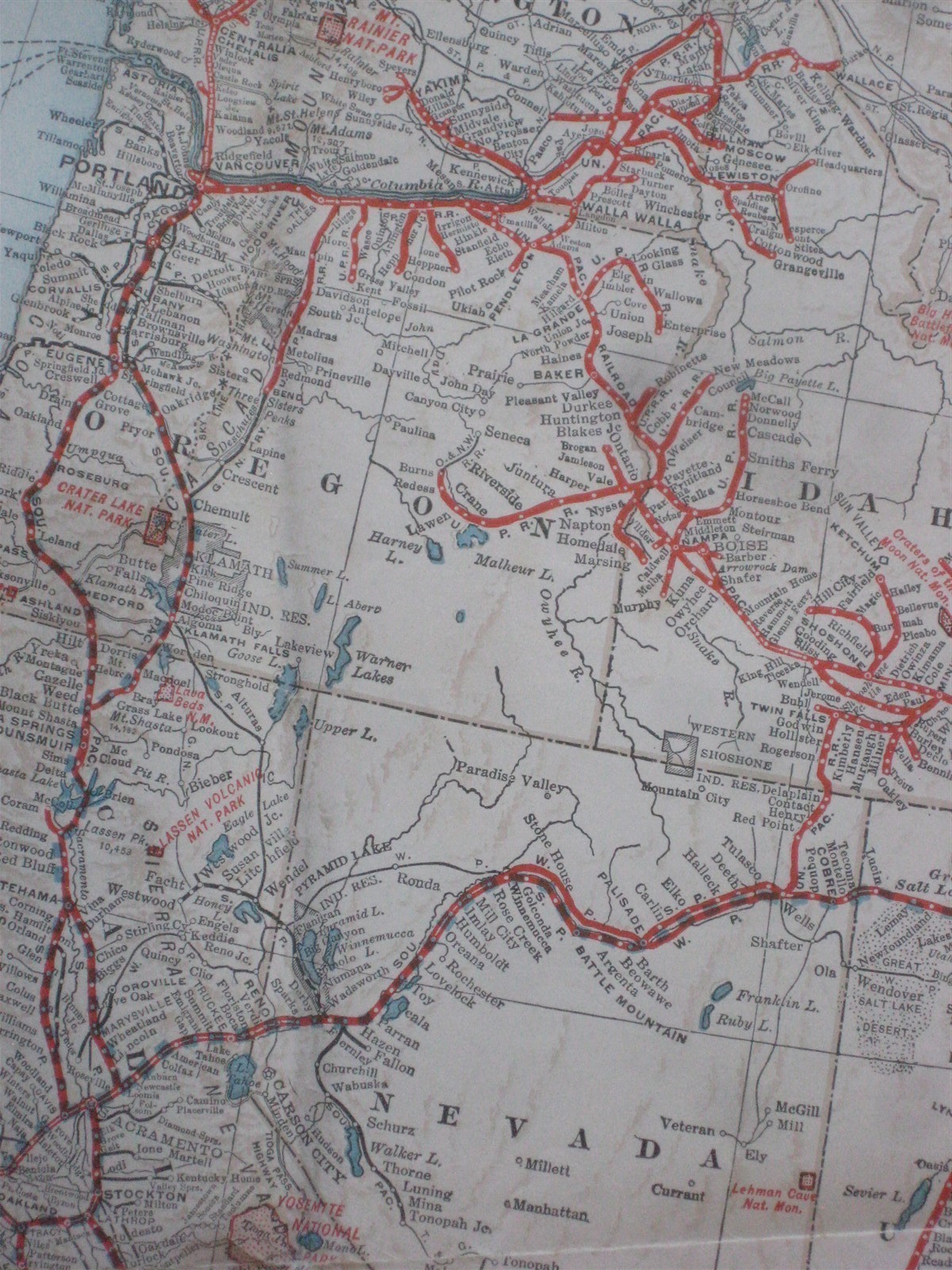 1947 UNION PACIFIC RAILROAD United States System Map Connections Photos History