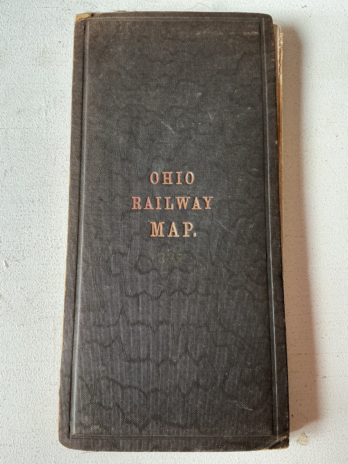 1895 Ohio Railroad Train Railway Original Folding Map Wm Kirby State 19th Centur