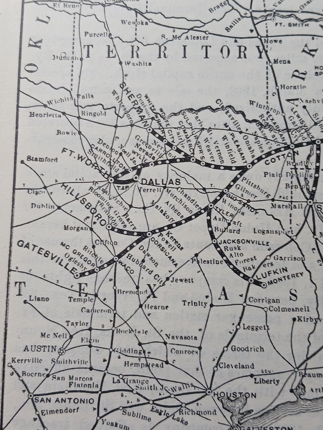 ~1904 ST LOUIS SOUTHWESTERN RAILWAY vintage Railroad Map + Report All Routes