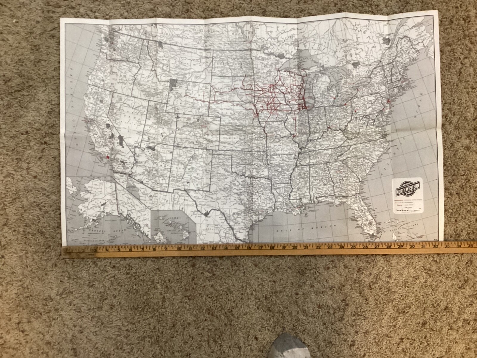 1979 CHICAGO AND NORTH WESTERN TRANSPORTATION COMPANY SYSTEM MAP