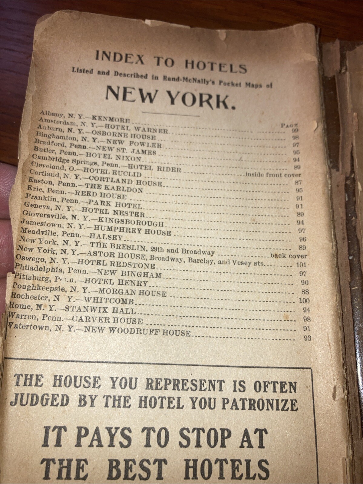 Rand McNally Pocket Map Of New York With Entire Railroad System 1908