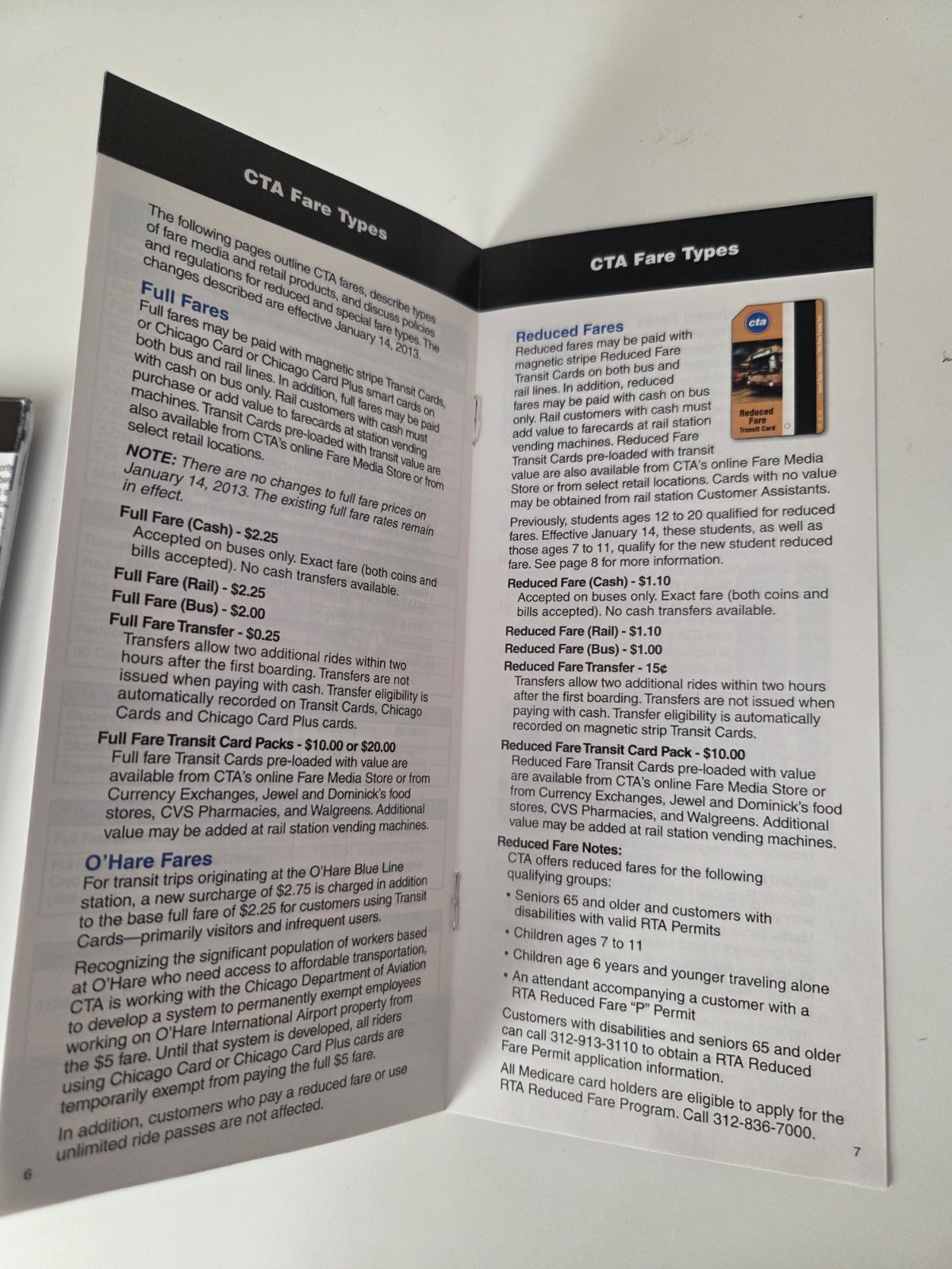 Chicago Transit Authority (CTA) Bus & Rail Maps 2012, 13, 14, 15 +CTA Fares 2013