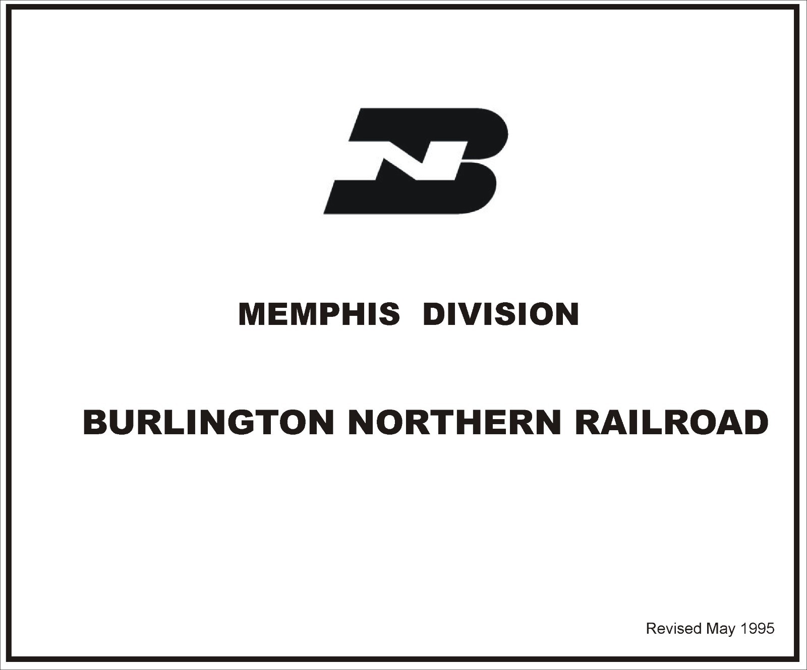 Burlington Northern 1995 Memphis Division Track Charts PDF Pages on DVD