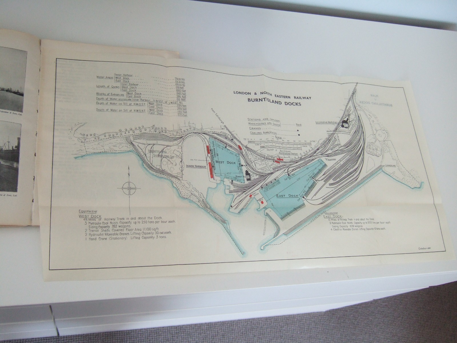 1936 Ports of the LNER Book. 11 Fold-Out Dock Plans. Dock Info, Steamer Services