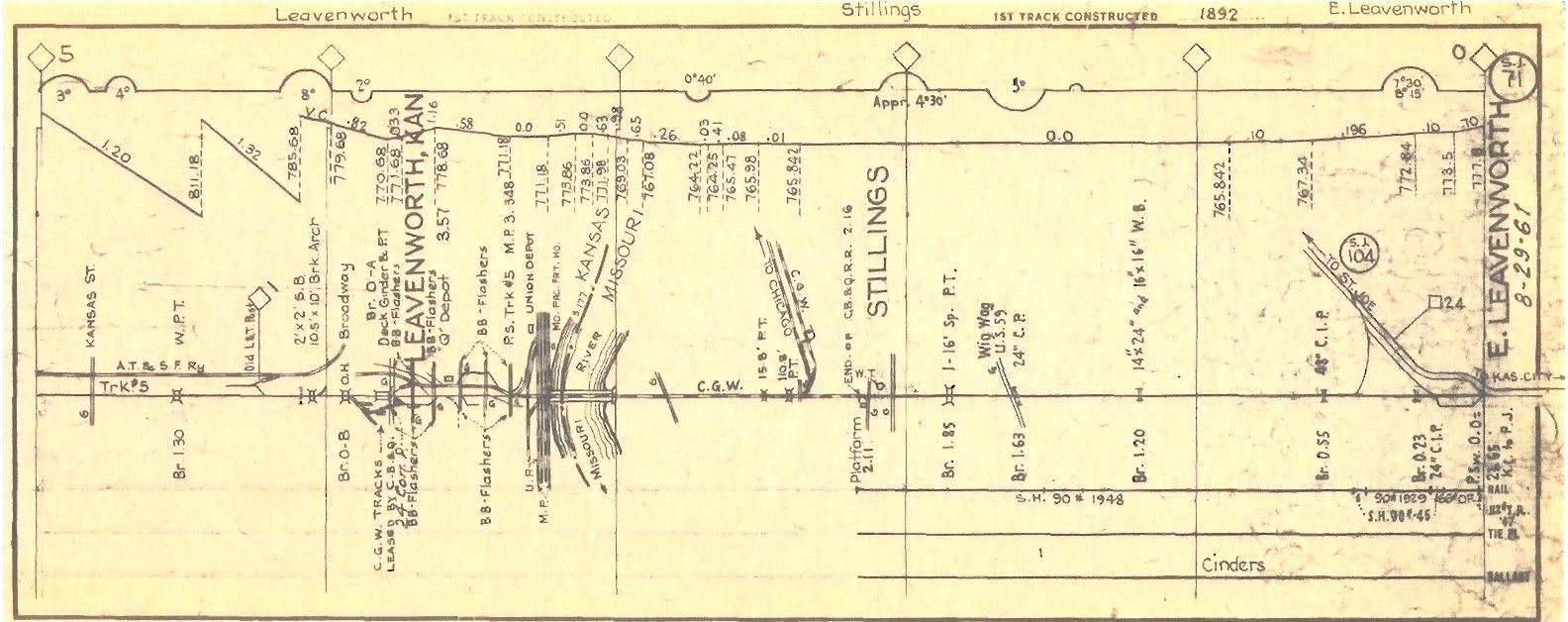 CB & Q RR Burlington Route1967 St Joseph Lines Track Chart PDF Pages on DVD