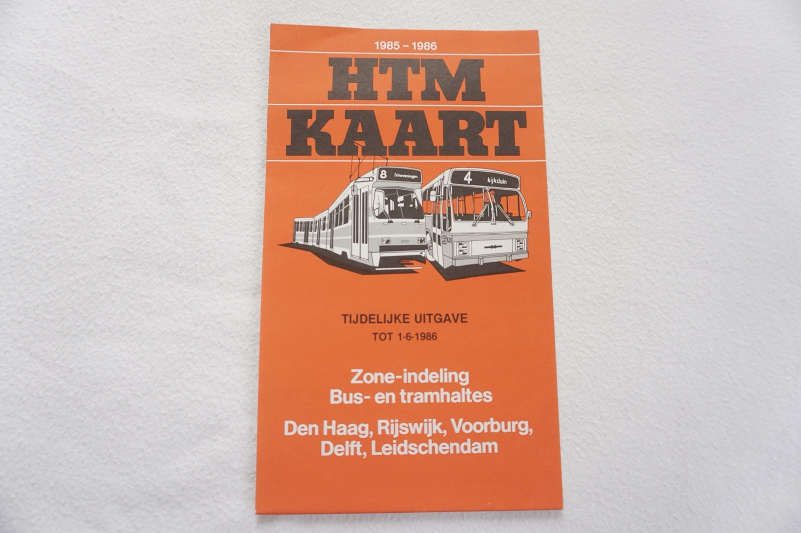 1985 HTM Netherlands Railway Bus Tram Route Map
